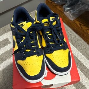 Michigan Nike Dunk Sz 5y (6 women )